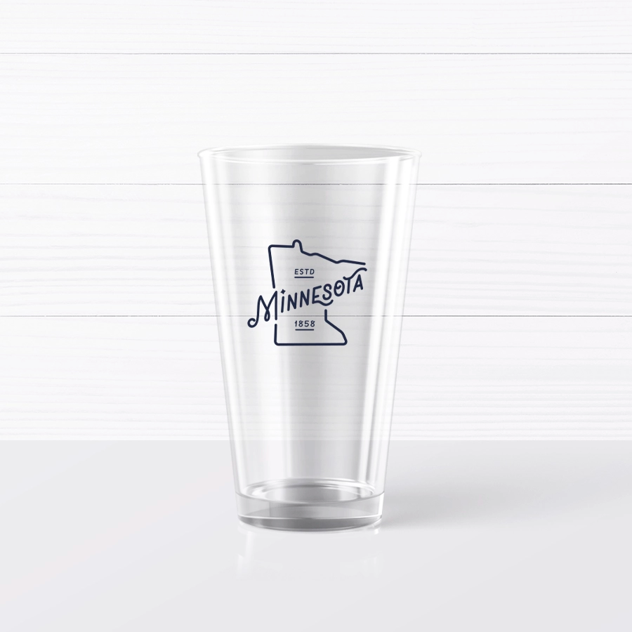 Minnesota Outline Pint Glass