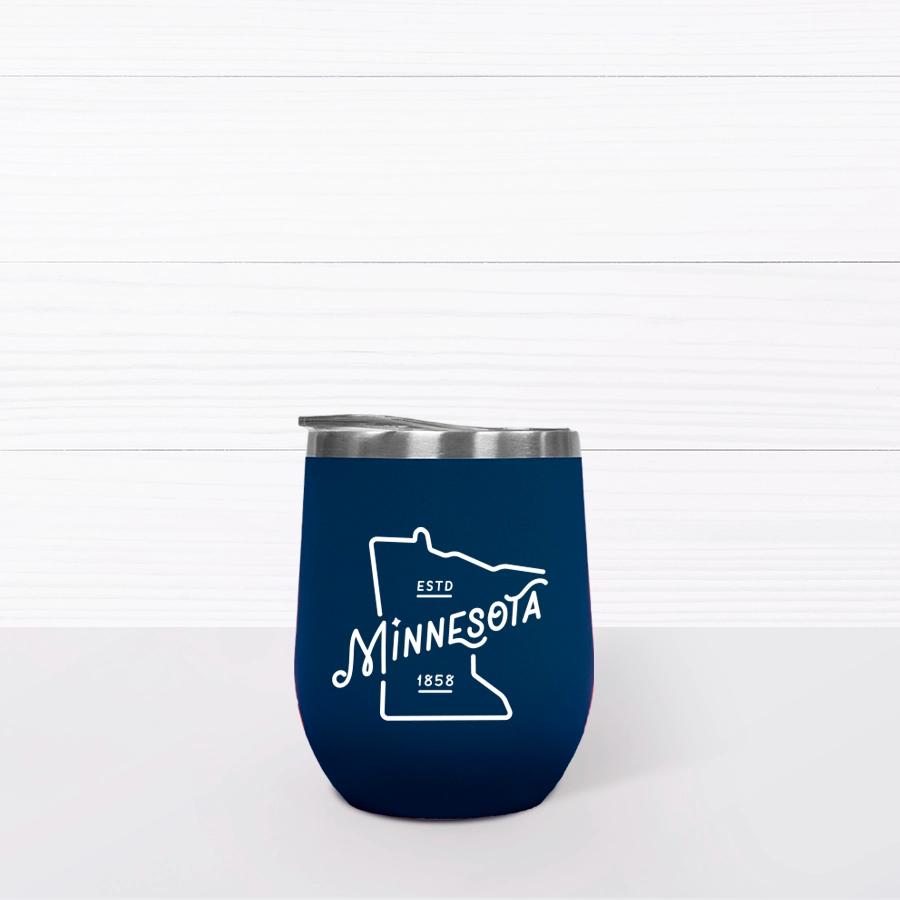 Minnesota Outline Wine Tumbler